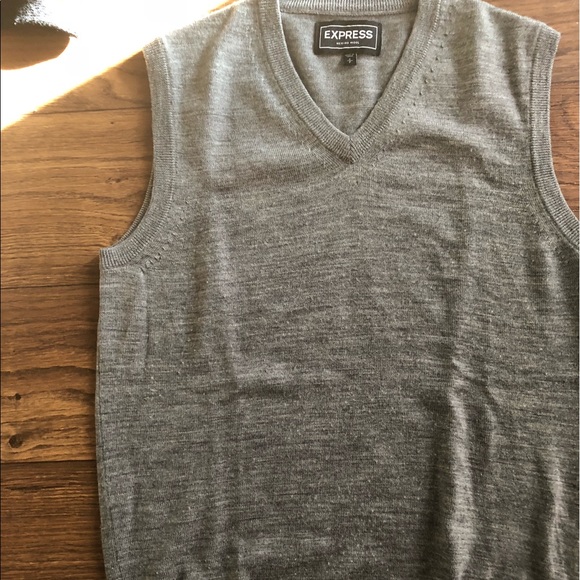 Express Sweaters Mens Grey Vest Poshmark